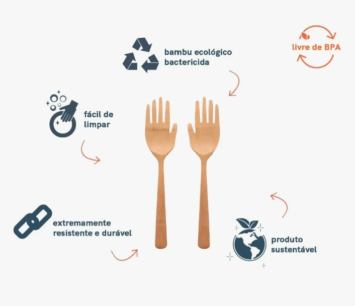 Bamboo Salad Servers