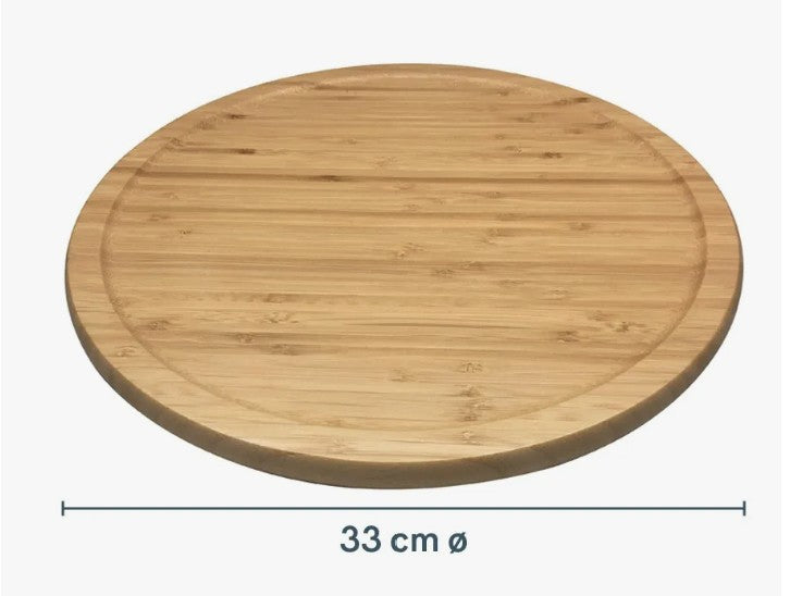 33cm Bamboo Cutting Board with Rotating Base