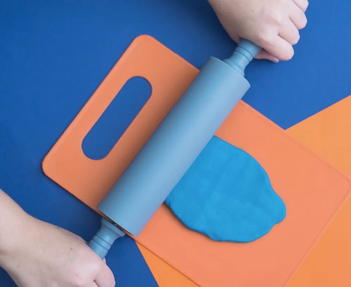 Blue Silicone Rolling Pin