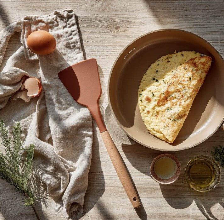 5-Piece Silicone Utensil Set with Wooden Handle